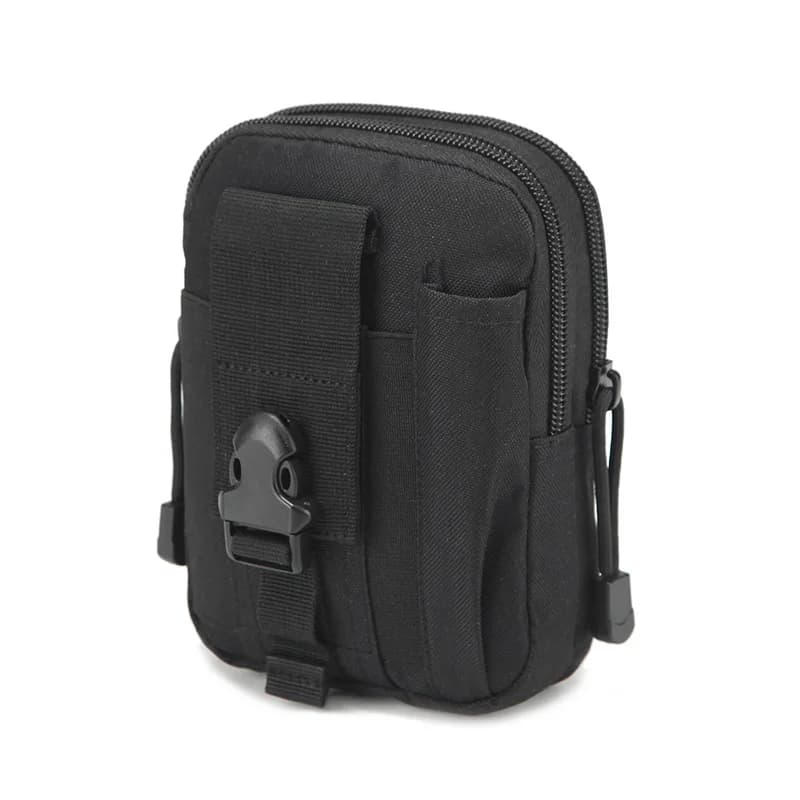 Universal EDC Tactical Molle Pouch Waist Bag with Cell Phone Holster Outdoor Gear Tool Gadget Pocket Belt Bags