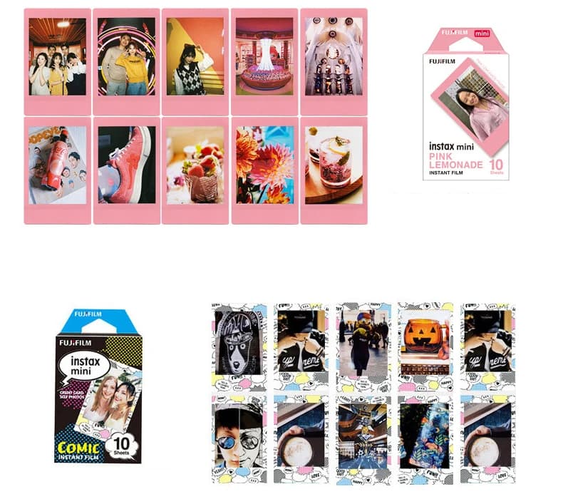 Fujifilm Instax Mini Film 10-50 Sheets Exposures Papers Color Design for Fuji Instax mini 12 Film Camera mini 11/40/9/8/7/70/90 - 6