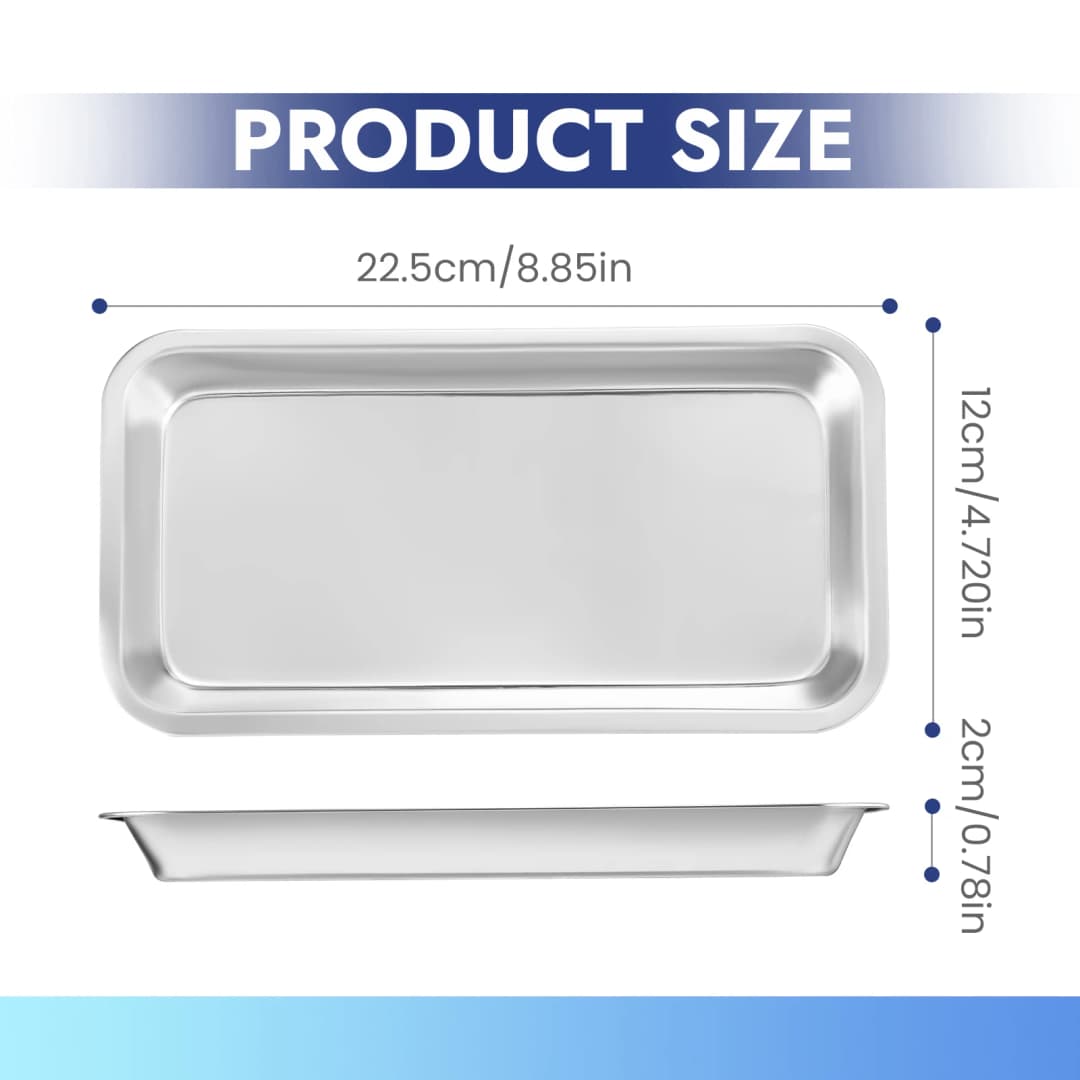 1PCS Stainless Steel Medical Surgical Dental Dish Environmental Convenient Useful Popular Tray Lab Instrument Tools Storage - 3