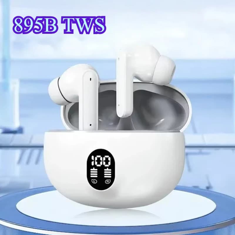 895B TWS Wireless Gaming Earbuds, Bluetooth Headphones with Noise Reduction Mic, High Fidelity Stereo Bass Headset - 2