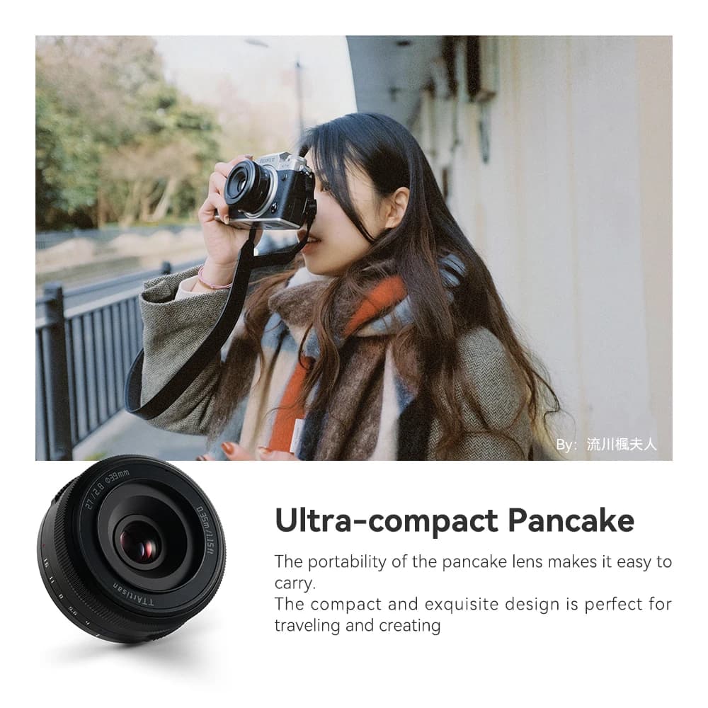 TTArtisan Auto Focus 27mm F2.8 Camera Lens Fujifilm XF Sony E Nikon Z Mount For XA7 XT30 XS10 Xpro xe4 XH2S a6000 a6700 Z30 ZFC - 4