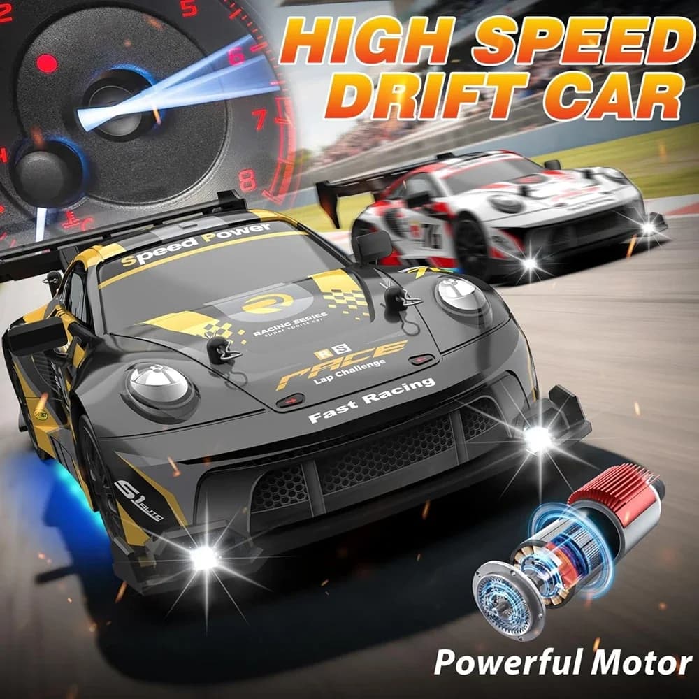 4WD RC Drift Car Remote Control GTRPRO AE86PRO Model 4x4 Racing RTR Radio Truck Vehicle Toy Gift for Boy Girl Children Kid Adult - 5