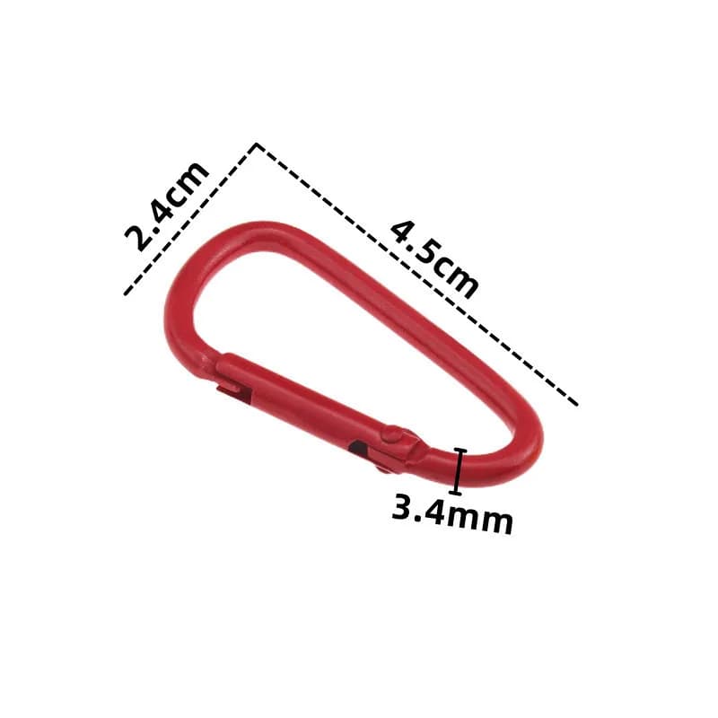 مجموعة 5-20 قطعة من مشابك التسلق من سبائك الألومنيوم، مشابك حقائب، خطاف سناب، حامل مفاتيح لمعدات التخييم - 5