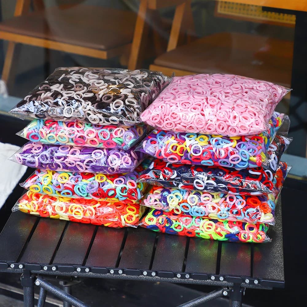 20/50 قطعة من أربطة الشعر المرنة للأطفال، أربطة مطاطية على شكل حلويات للفتيات، روابط وأمشاط للشعر، عصابة رأس، إكسسوارات شعر للأطفال - 5