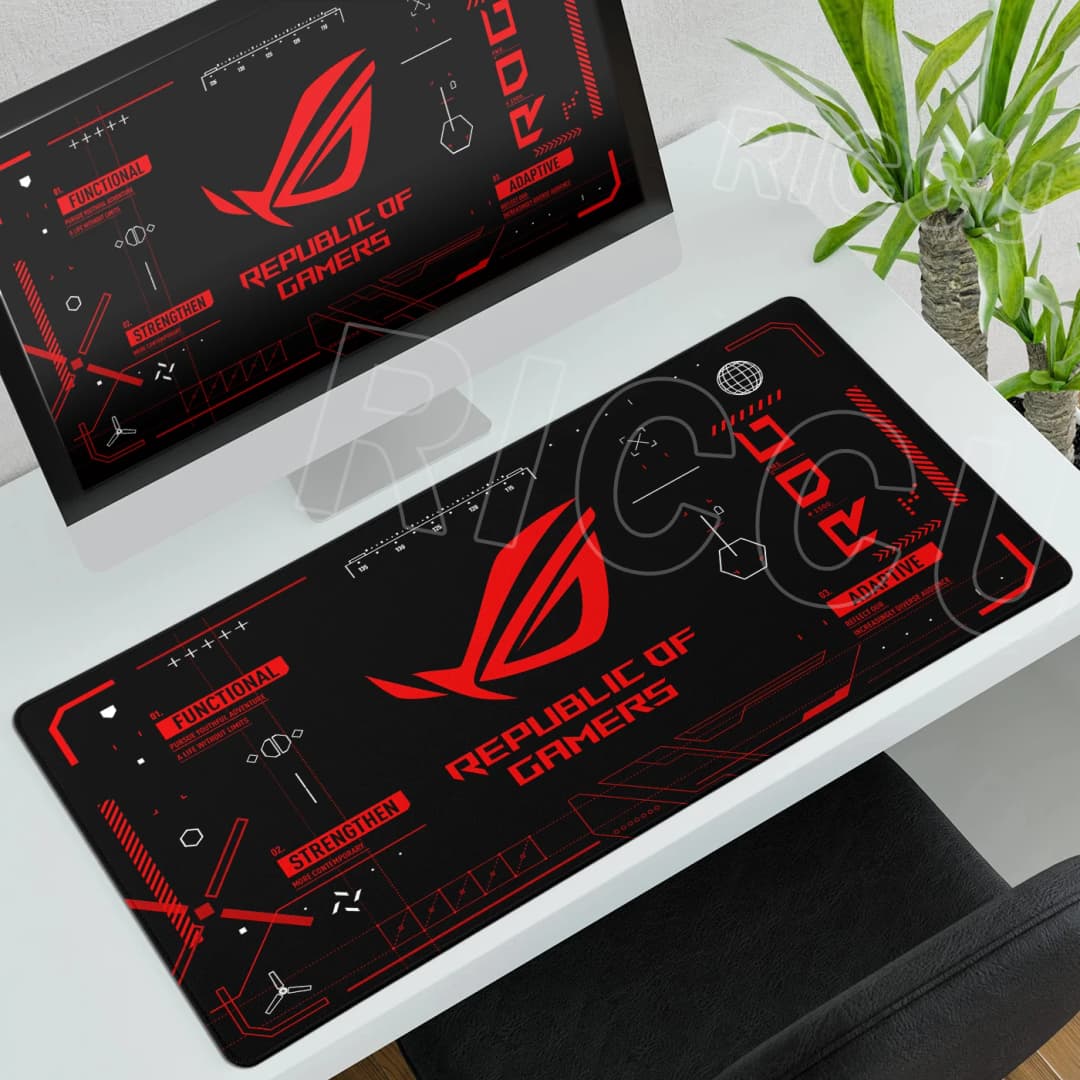 ASUS Xxl Mouse Mat Republic of Gamers ROG Large Gaming Mouse Pad Carpet Rubber Non-Slip Computer Desk Mat Keyboard Pad Playpad - 2
