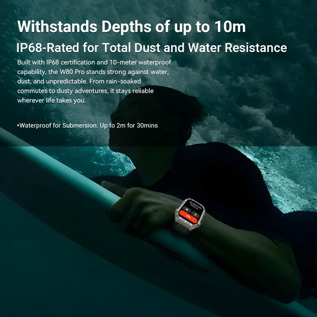 【عرض عالمي أول】ساعة بلاك فيو W80 PRO الذكية المتينة للاستخدام الخارجي، مزودة بنظام GPS، شاشة 1.91 بوصة، بطارية 900 مللي أمبير مع كشاف - 5