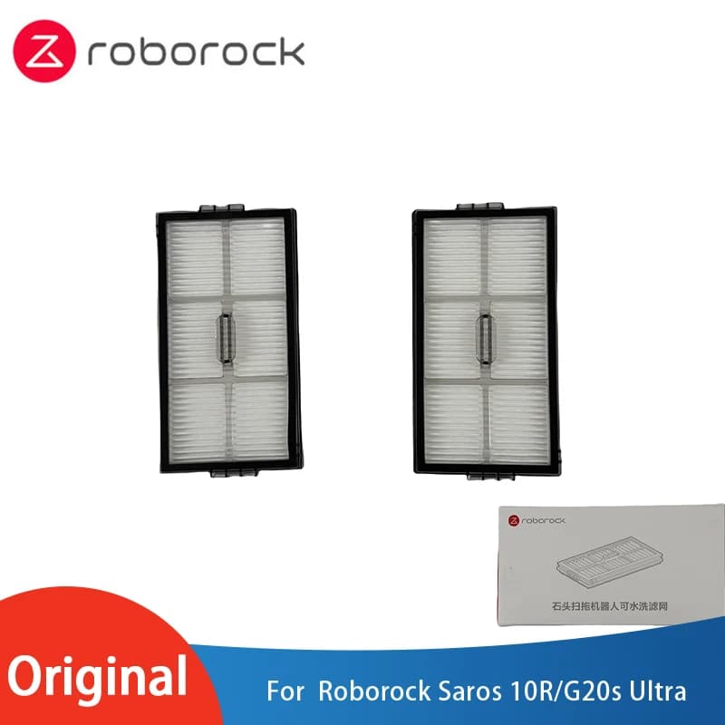 فلتر Roborock Saros 10R الأصلي مع فلتر Hepa قابل للغسل مضاد للبكتيريا لجهاز G20s Ultra