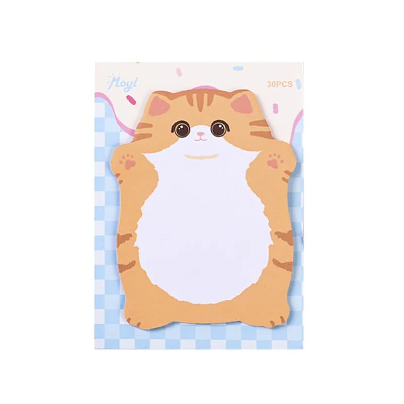 30 sheets Cat Sticky Notes for Students High-looking Memo Notes Sticky Tearable Note Pad Notepad Prizes Cute Stationary Supplies - 5