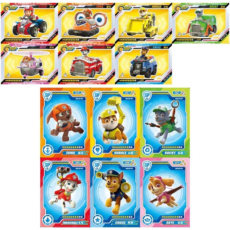 بطاقات PAW Patrol Rescue، حزمة خاصة، Wave 1، Chase Marshall Skye Rubble Zuma، بطاقات قابلة للجمع لهواة ومحبي PAW - 3