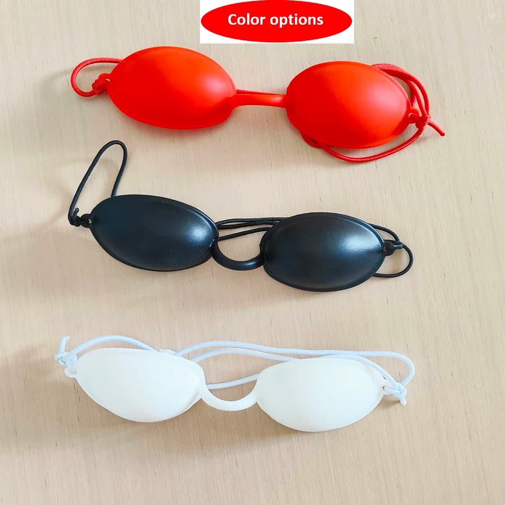 نظارات واقية من الليزر، نظارات حماية للمريض من السيليكون الناعم لعلاج الضوء الأحمر بالليزر IPL LED UV Photon Beauty - 5