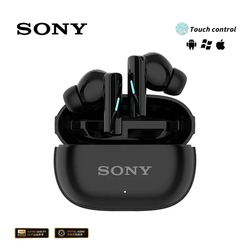 سماعات سوني ميت 50 الأصلية TWS بلوتوث لاسلكية داخل الأذن سماعات رياضية حقيقية ستيريو هاي فاي سماعة ألعاب مقاومة للماء مع مايك
