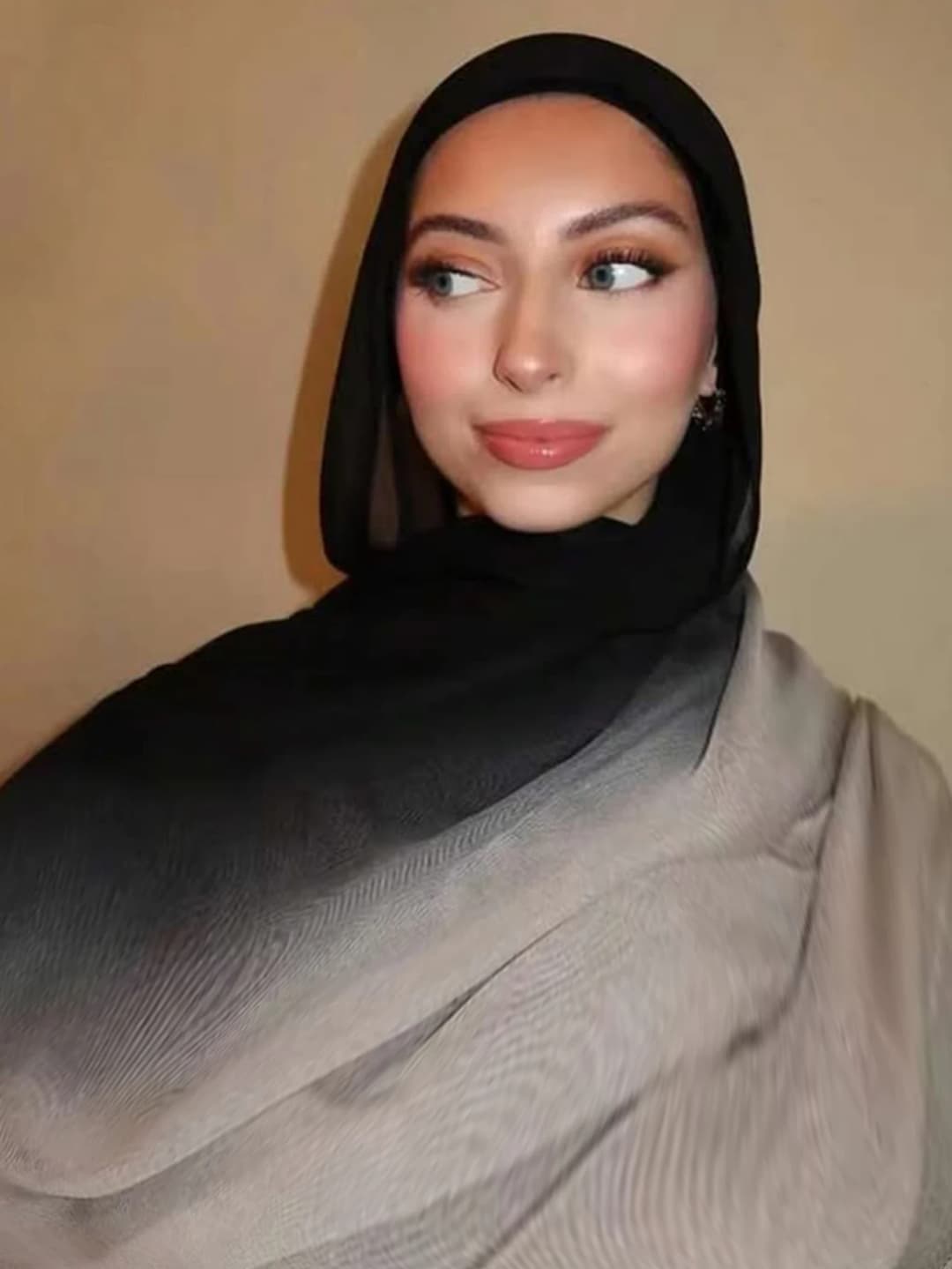 حجاب جديد بألوان متدرجة وشاح لونين صبغ ربطة عنق شالات قطنية لفائف نساء مسلمات عصابة رأس عمامة إسلامية