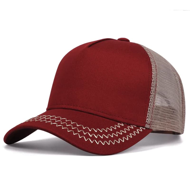 Simple basic baseball cap for men and women outdoor solid color light plate cap summer shade breathable net hat - 2