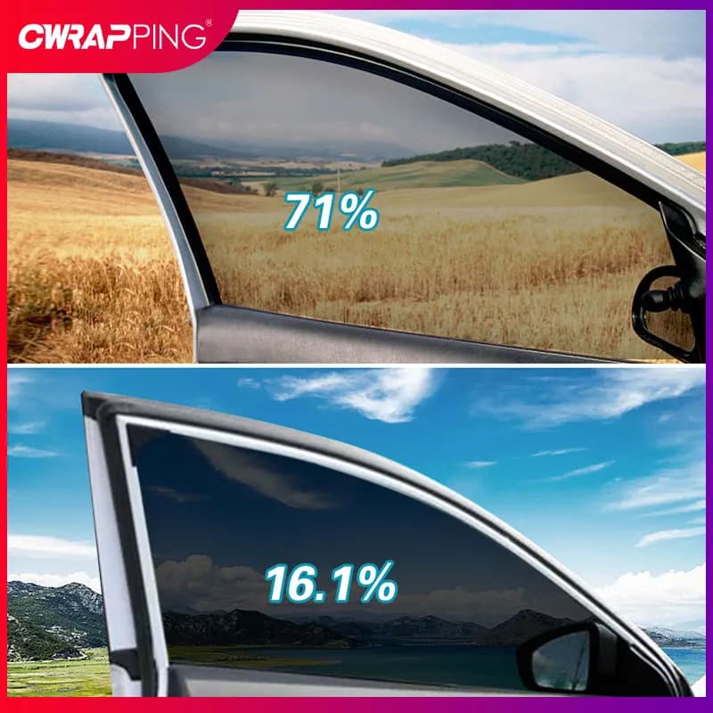 Car Window Foils 71% Transmittance Solar UV Protector Foils Car Side Window Tint Film Car Home Window Glass Sun Shade Film - 6