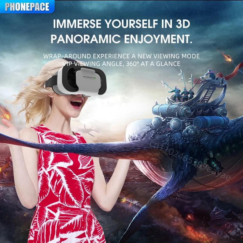 نظارات الواقع الافتراضي ثلاثية الأبعاد VR، أجهزة نظارات ذكية مع عدسات للهواتف المحمولة والمشاهدة على الهواتف الذكية - 2