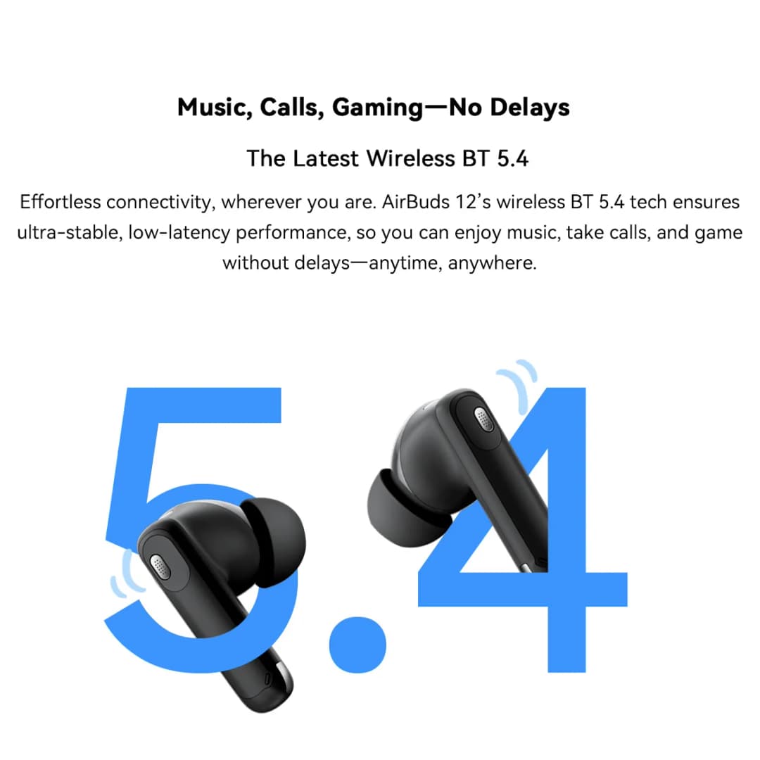 سماعات بلاك فيو إيربودز 12 اللاسلكية داخل الأذن مع شاشة تعمل باللمس، توصيل هوائي للصوت، باس ENC، بطارية 400 مللي أمبير، مقاومة للماء IPX7 - 4