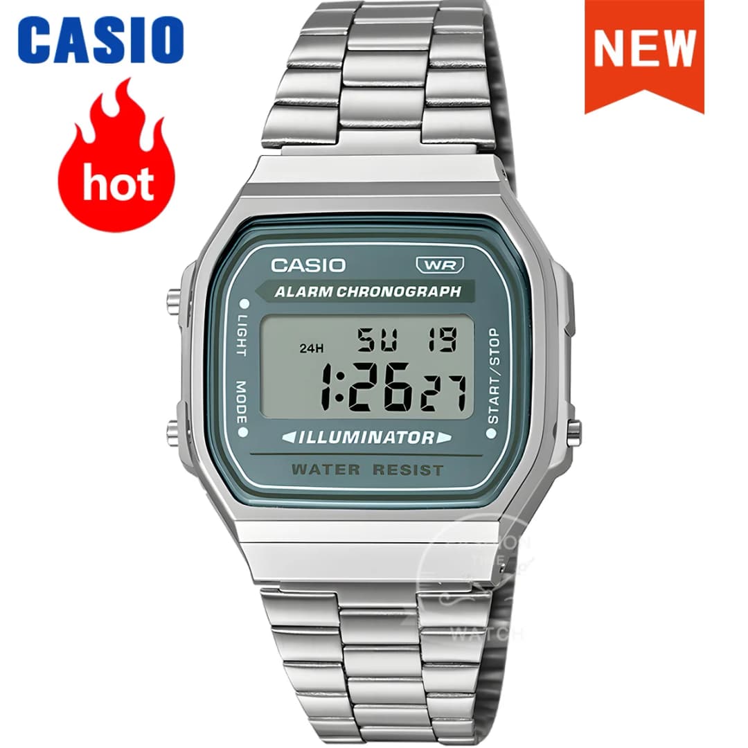 Casio watches for men Small Silver Watch Electronic Vintage Waterproof Watch reloj hombre New for 2025 A168WA