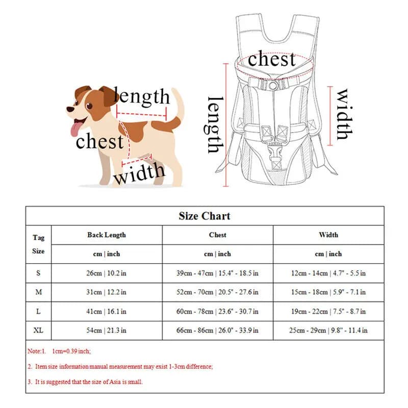 Pet Carrier Backpack for Dogs Cat Thickened Sponge Pet Front Dog Carrier Backpacks Portable Puppy Transportation Dog Bags - 4