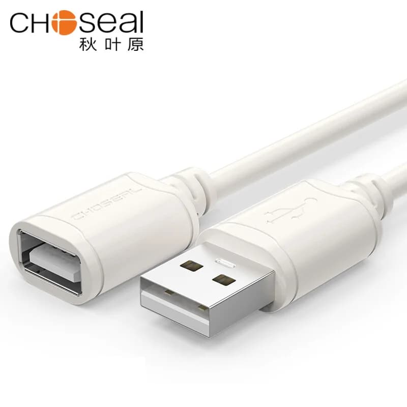 كابل تمديد USB2.0 من CHOSEAL، ذكر إلى أنثى، كابل بيانات USB عالي السرعة، موسع للكمبيوتر ولوحة المفاتيح والطابعة والماوس، بطول 5 متر و3 متر - 6