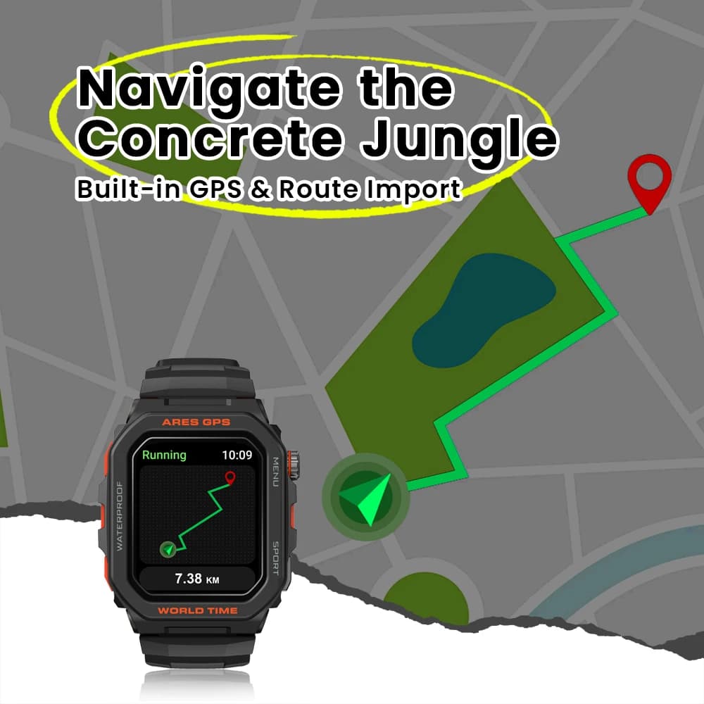 New Zeblaze Ares GPS Smart Watch Built-in Alexa & GPS Make/Answer Phone Calls Smartwatch Heart Rate Spo2 Fitness Tracking Watch - 2