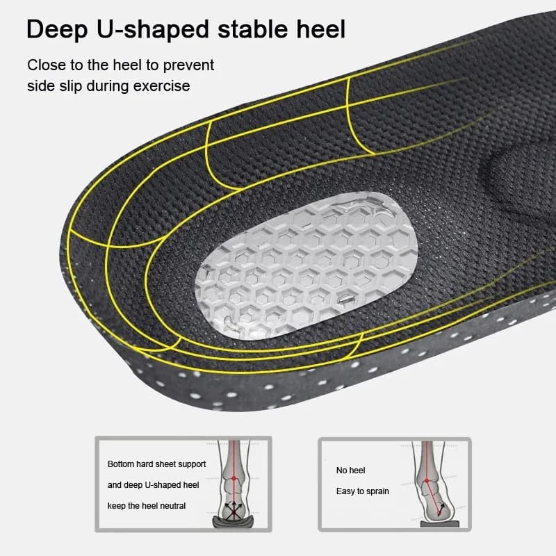 Shock-absorbing sports insole men and women arch support Orthopedic insoles Breathable comfortable running Shoe Pads 2Pcs/4Pcs - 3