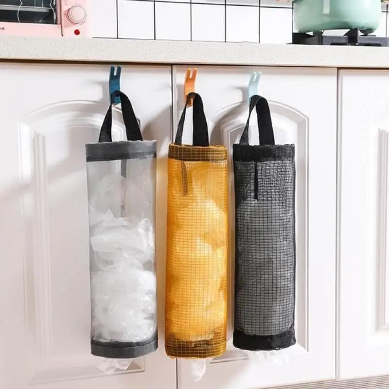 3/2/1PC Home Grocery Bag Holder Wall Mount Plastic Bag Holder Dispenser Hanging Storage Garbage Bag Kitchen Garbage Organizers - 2