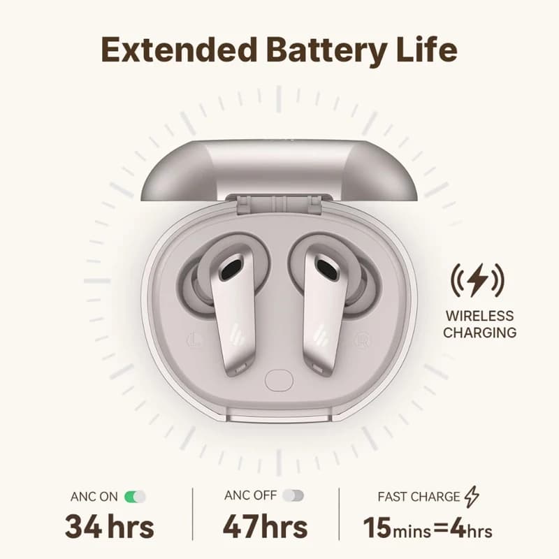 Edifier NeoBuds Plus True Wireless Earbuds Hybrid ANC -48dB Bluetooth V5.4 Hi-Res LDAC LHDC5.0 IP54 Spatial Sound 47H Playtime - 4