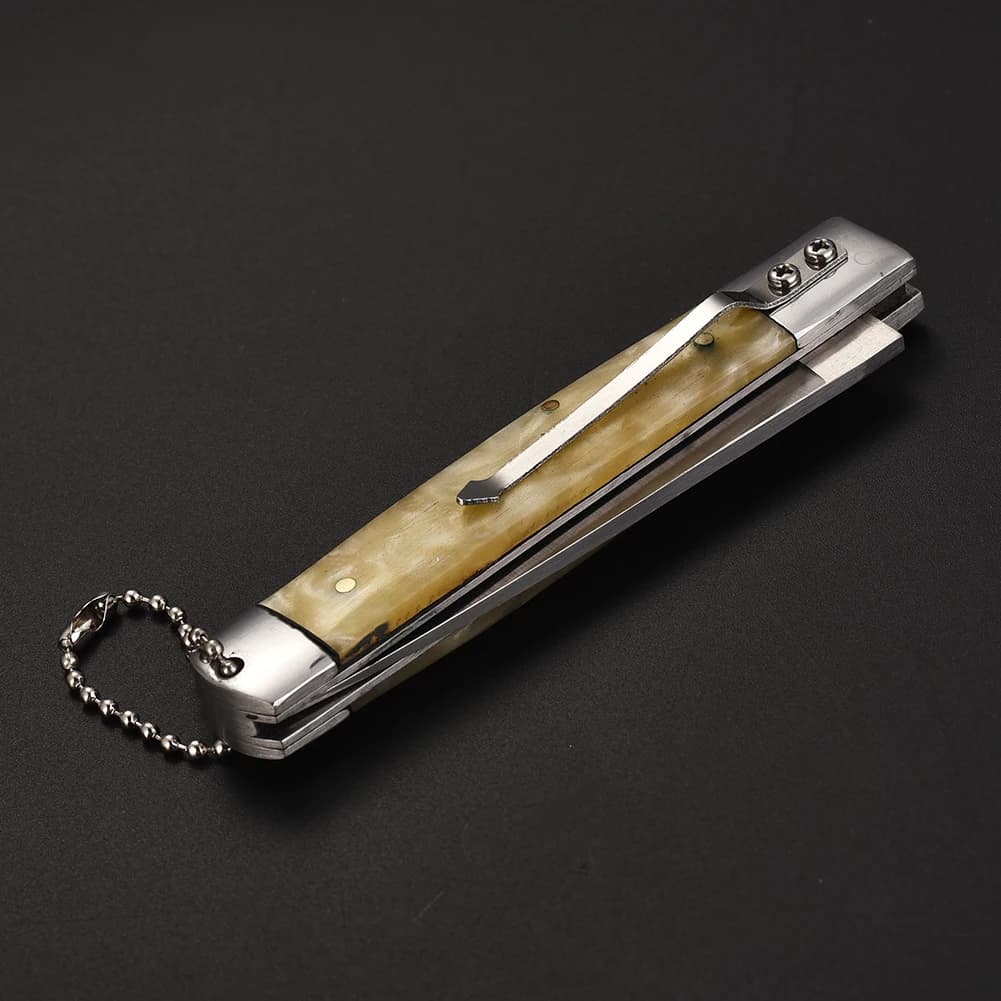 سكين طوي حاد من الفولاذ المقاوم للصدأ سكين فاكهة سكين بقاء متعدد الوظائف المشي لمسافات طويلة الصيد EDC التخييم صيد الأسماك - 3