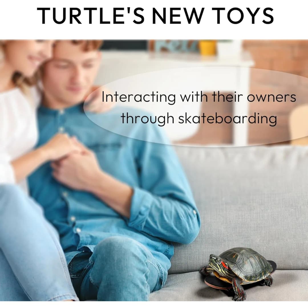 Turtle Skateboard Mini With Anti-Slip Pad, Smooth Rolling Wheels for Turtles, Tortoise and Bird Toys - 6