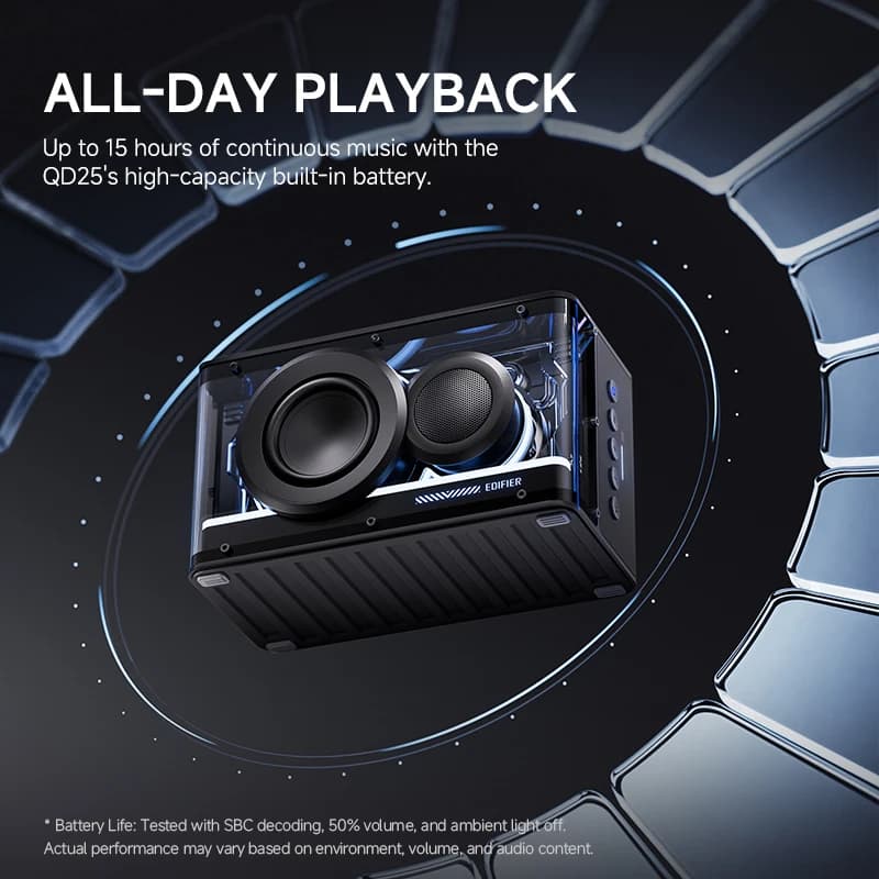 سماعة بلوتوث إديفيير QD25 صندوق صوتي للطاولات صوت عالي الدقة بلوتوث 6.0 ستيريو TWS إخراج 25 واط - 6