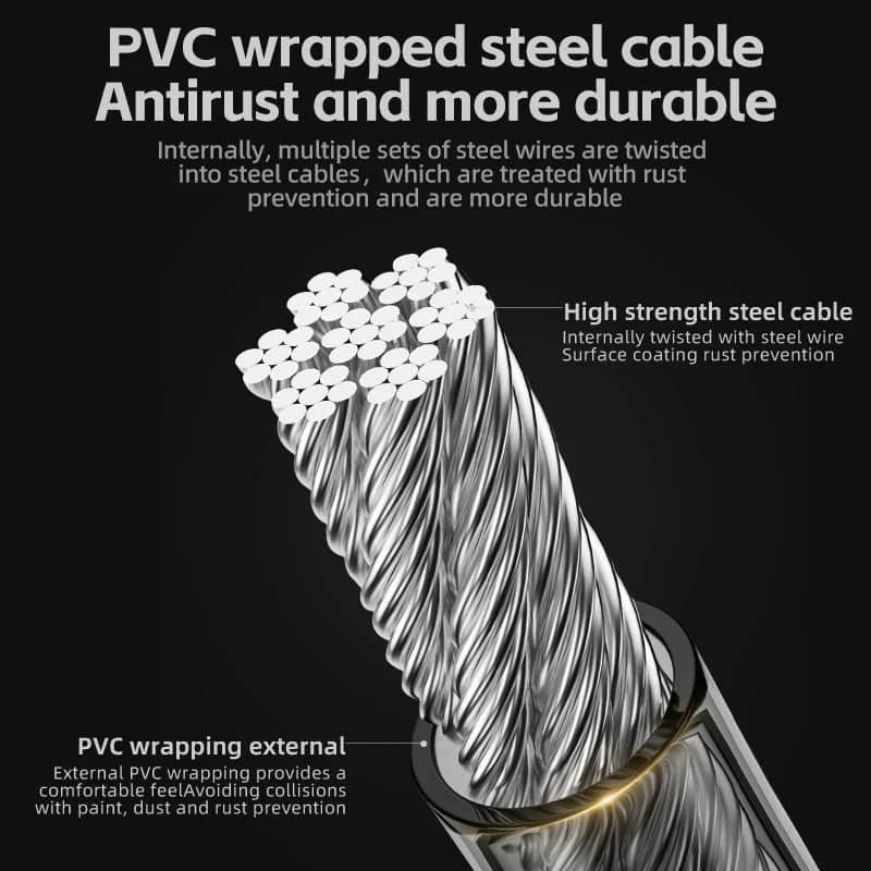 قفل دراجات محمول مضاد للسرقة من ROCKBROS، قفل كابل مع مفاتيح، سبائك زنك، قفل دراجات نارية وسكوتر ودراجات جبلية وطرق - 5