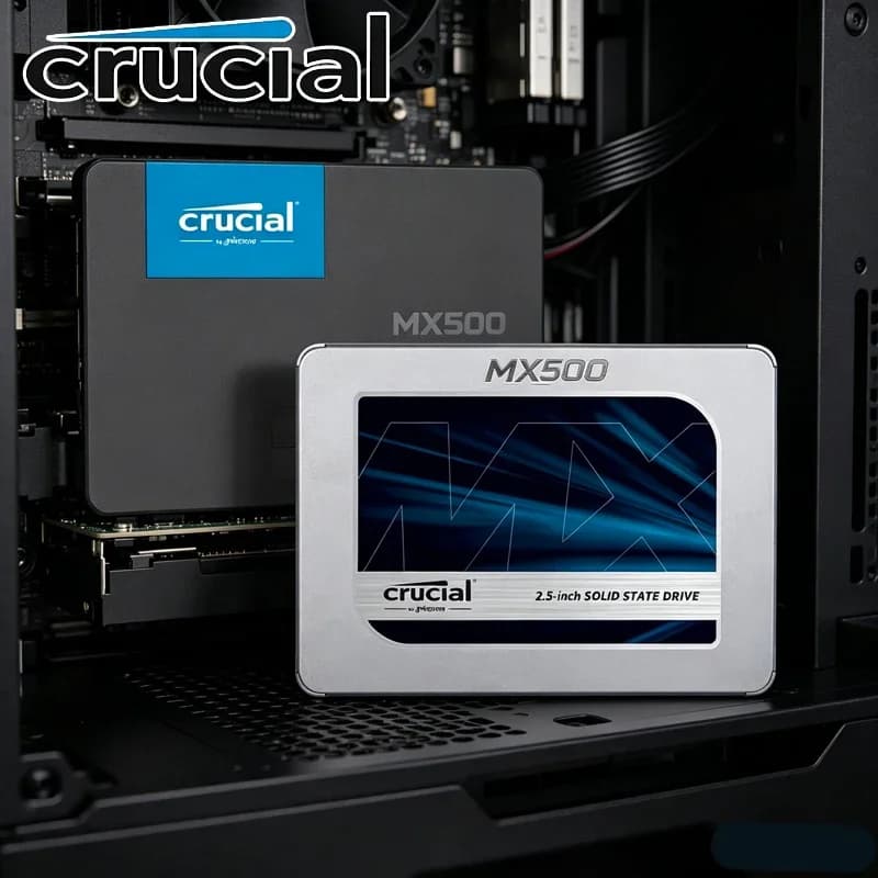 قرص صلب كروشيال MX500 BX500 بسعات 240 جيجابايت و500 جيجابايت و1 تيرابايت و2 تيرابايت، 2.5 بوصة SATA SSD بتقنية 3D NAND وسرعة عالية لأجهزة الكمبيوتر المحمولة والمكتبية