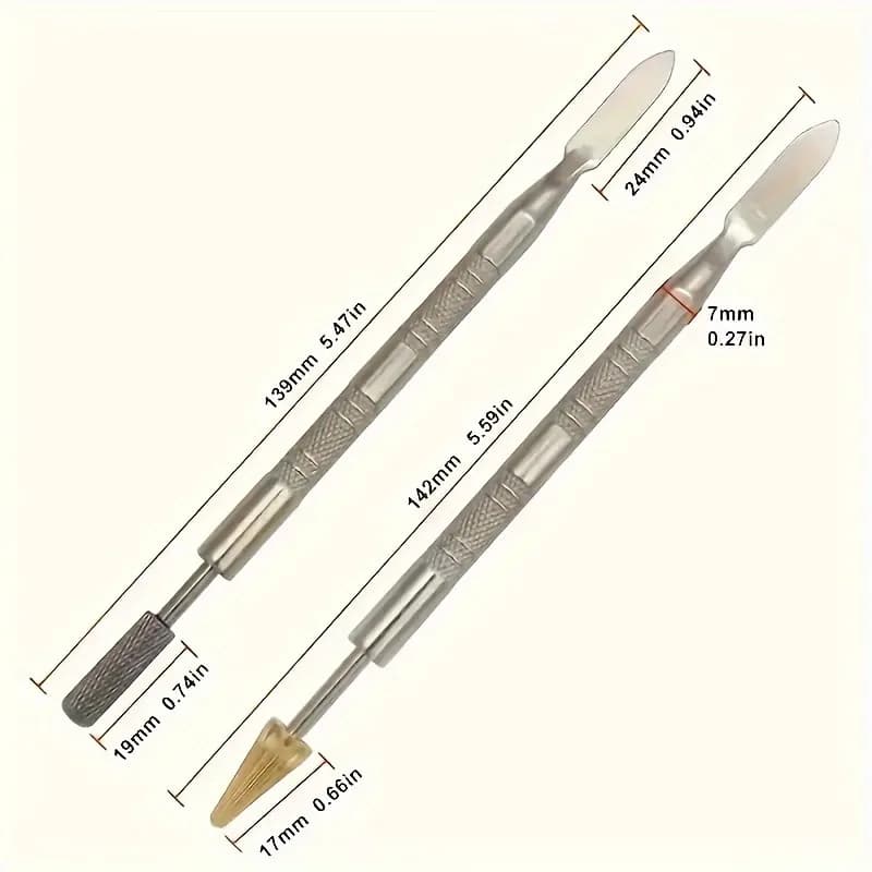 1Pc Leathercraft Edge Dye Pen&Oil Gluing Applicator-Metal Leather Paint Roller Tool Set-For DIY Leather Craft Projects - 3