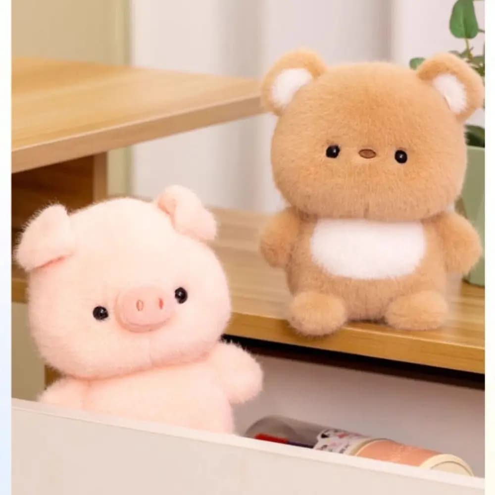 Cute Plush Companion Doll Anime Elephant Rabbit Bear Panda Cartoon Desk Companion Doll 16cm Soft Plush Toy Sleeping Gift - 3