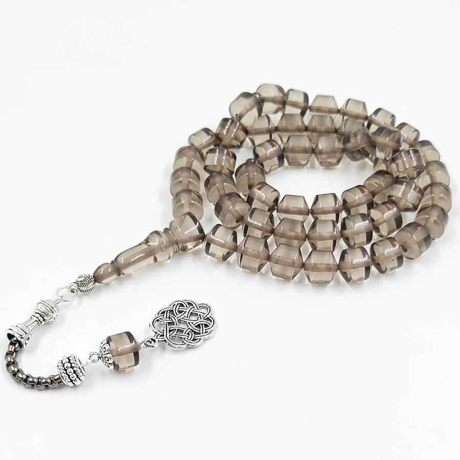 Tasbih gray resin Muslim man Rosary prayer beads bracelet islamic fashion bracelet Arabian Jewelry Misbaha - 2