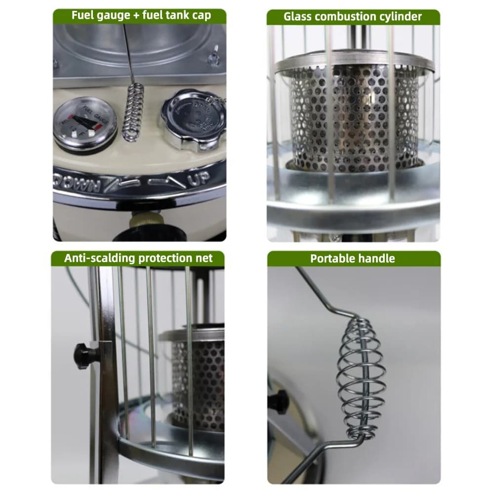 Liftable Kerosene Stove Winter Windproof Heating Stove Home Outdoor Camping Kerosene Heating Stove for Barbecue Ice Fishing - 5
