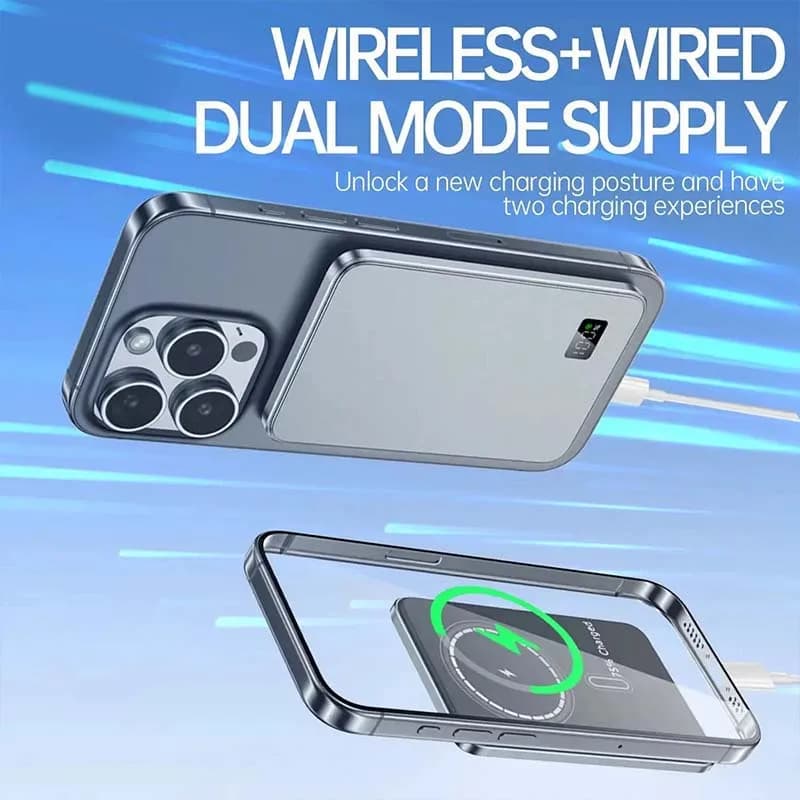 Lenovo 20000mAh Thin Portable Magnetic Wireless Power Bank PD22.5W Fast Charging External Battery For Magsafe iPhone Samsung - 6