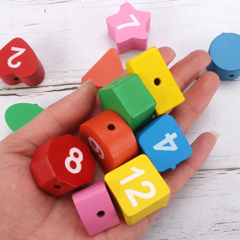 Wooden Blocks Puzzle Shape Number  Color Sorting Clock Montessori Toys for Kids Early Education Penguin Patterns Time Learning - 3