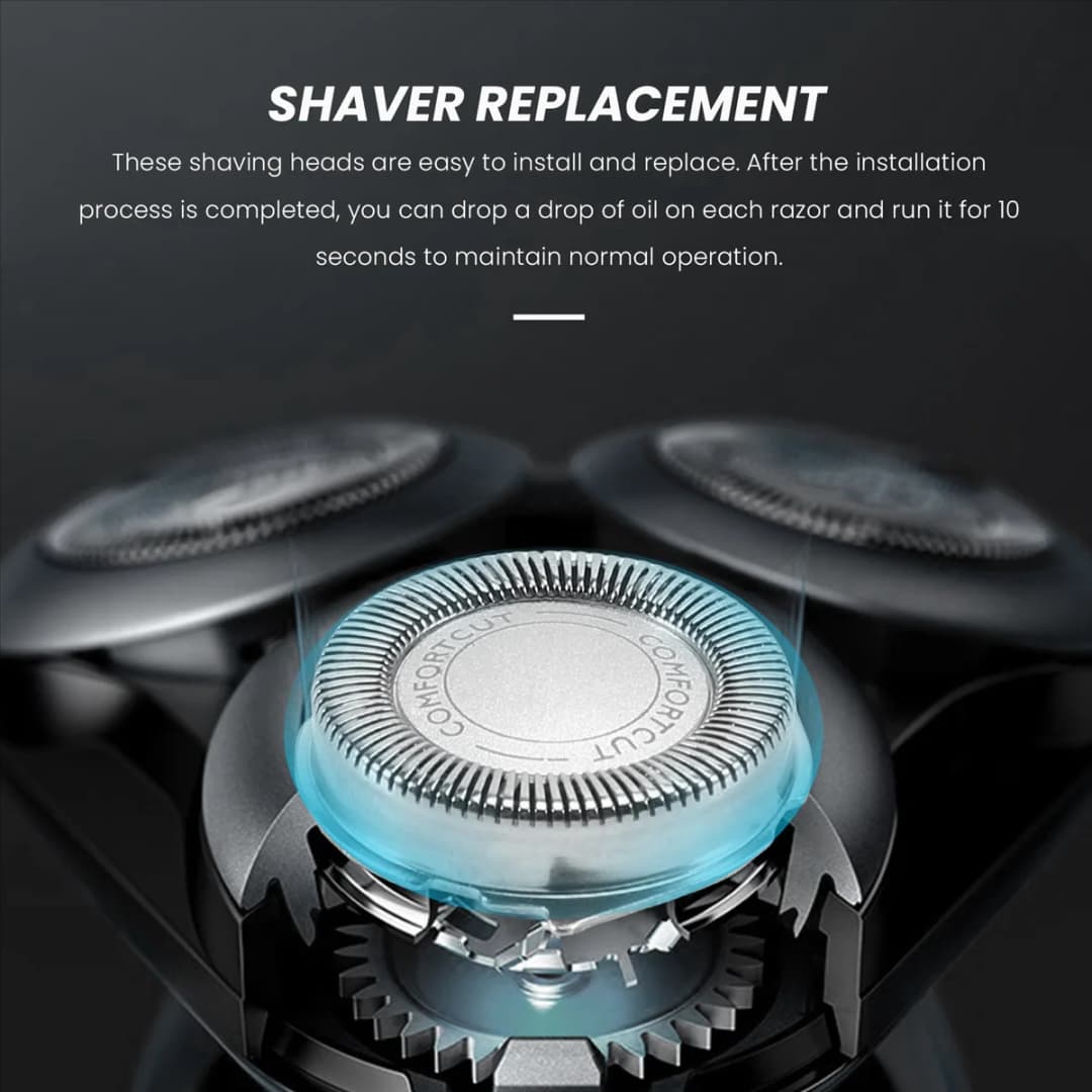 3Pcs SH30/50/52 Shaver Replacement Heads for Philips Electric Shaver Series 1000, 2000, 3000, 5000 Blade Head - 6