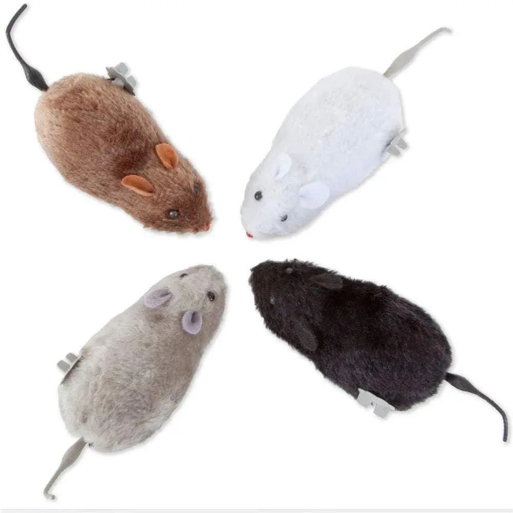 1Pc Funny Lifelike Plush Mouse Running Rat Toy for Cats Dogs Tail Mouse Pets Kids Random Color - 2