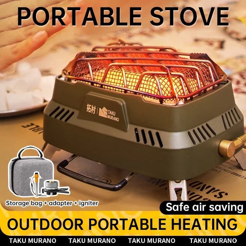 Outdoor Portable Heating Stove, Multi-functional Gas Heating Stove Propane Split Gas Stove, Camping Windproof Tent Heating Stove