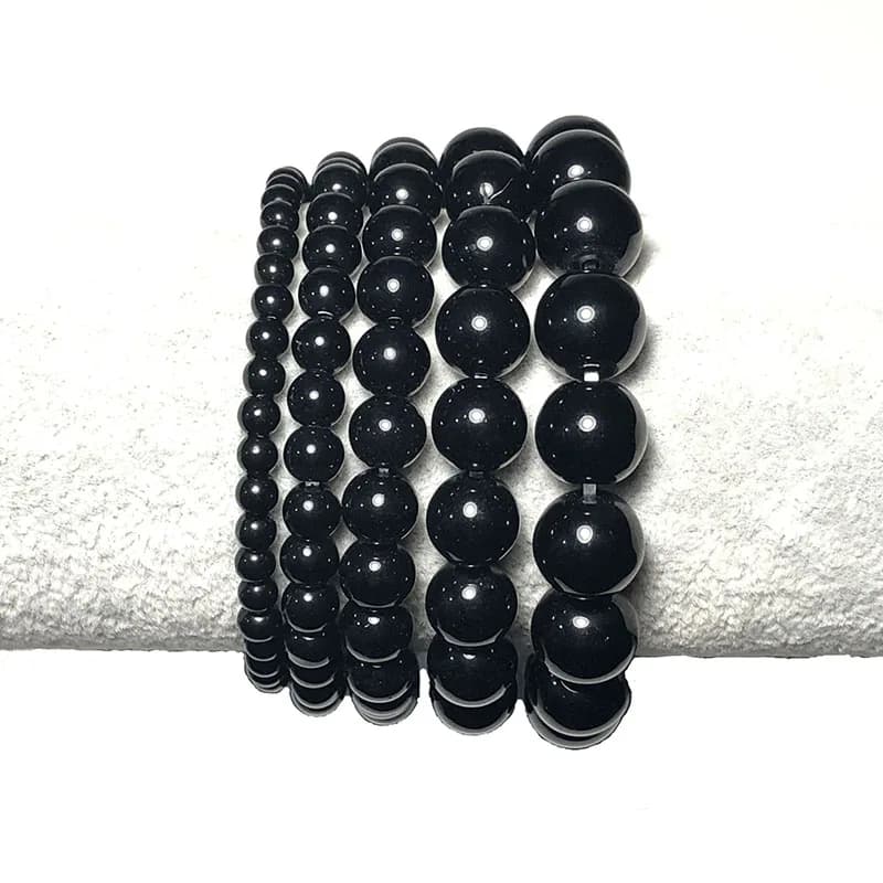Economical 4/6/8/10/12mm Obsidian Stone For Jewelry Making Handmade Black Round Loose Beads DIY Bracelet Necklace Anklet Earring - 6