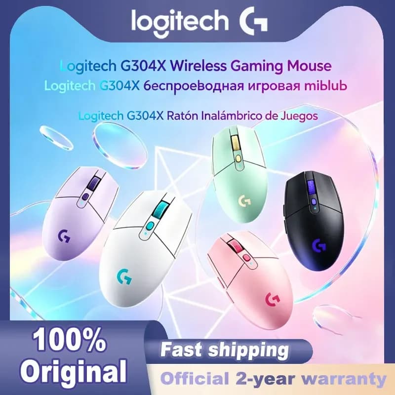 ماوس الألعاب اللاسلكي Logitech G304X بوضع مزدوج، ماوس Esports قابل لإعادة الشحن للكمبيوتر المحمول والمكتبي وألعاب FPS