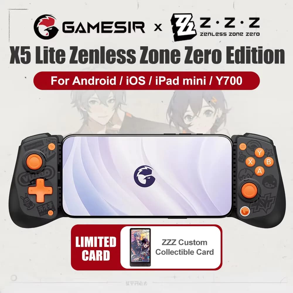 ذراع تحكم GameSir X5 Lite إصدار Zenless Zone Zero للألعاب المحمولة، متوافق مع iPhone 17 و16 و15 وأجهزة أندرويد وiPad Mini وY700