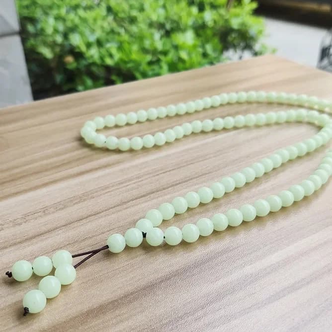 New High-Light Glow Stone Bracelet 108 Beads Four Circles Buddha Beads Bracelet Luminous Stone Bracelet for Boyfriend Best Frien - 4