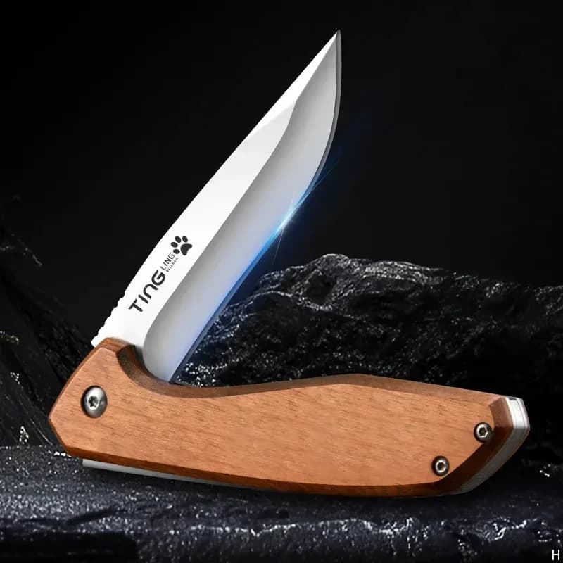 BAKULI-Camping Pocket Knife Outdoor Portable Straight Knife, Outdoor Multi-Purpose High Hardness Fruit Knife
