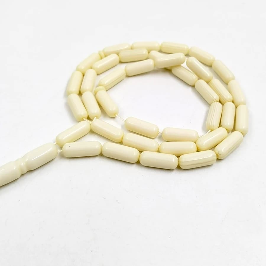 سبحة مسبحة 33 حبة لون عاجي هدية عيد رمضان إكسسوارات يدوية موضة عربية - 5