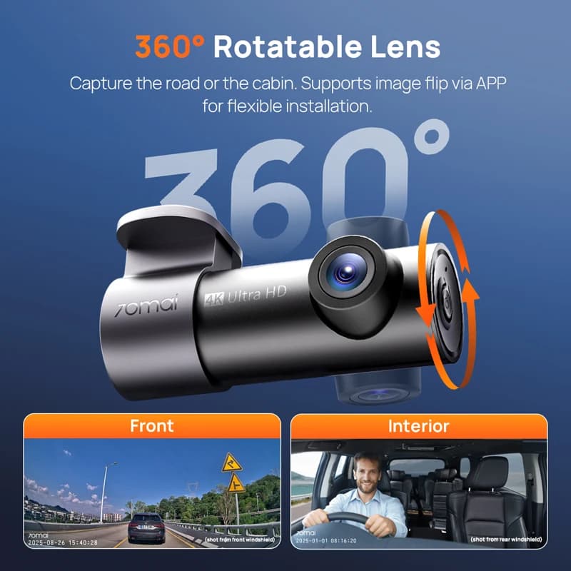 Global Version 70mai Dash Cam M310 Plus 4K True 4K 2160P WDR Voice Control Support 24H Parking Mode Car DVR 70mai M310 PLUS 4K - 5