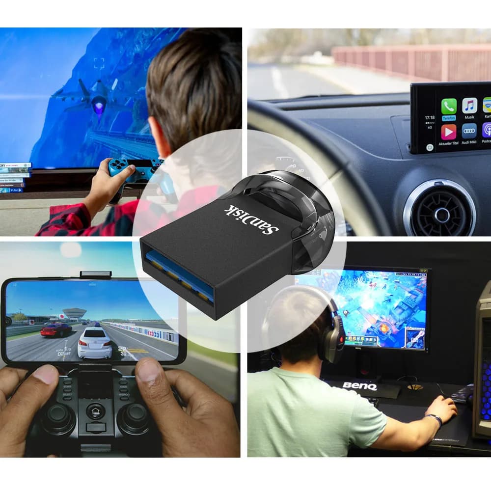 SanDisk Ultra Fit USB 3.2 Flash Drive 32GB/64GB/128GB/256GB/512GB/1TB Shockproof encrypted mini computer, business car USB drive - 2
