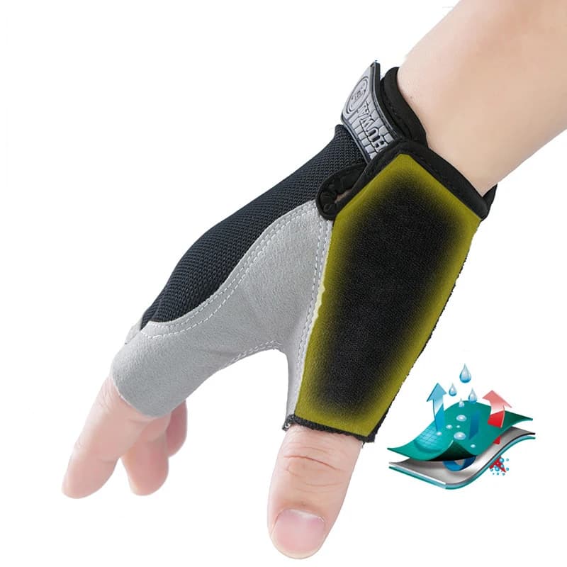 Motorcyclist Gloves for Men Women Cycling Gym Yoga Fitness Training and Exercise Summer Sun Protection Elastic Fingerless Gloves - 5